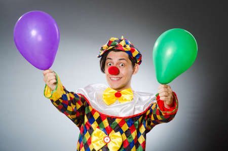 Funny clown in comical conceptの写真素材