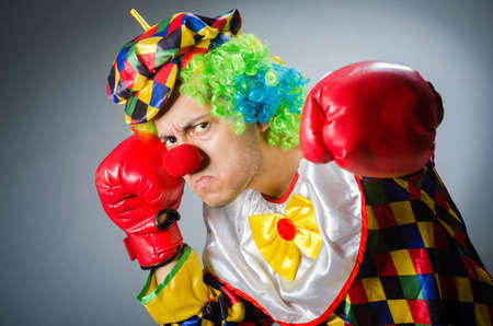 Funny clown in comical conceptの写真素材
