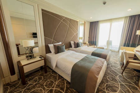 Hotel room with modern interior