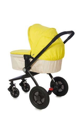 Child pram isolated on the white backgroundの写真素材