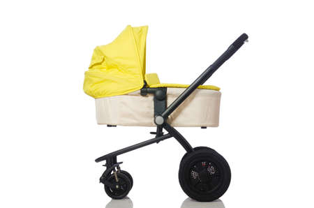 Child pram isolated on the white backgroundの写真素材