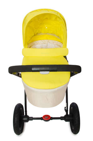 Child pram isolated on the white backgroundの写真素材