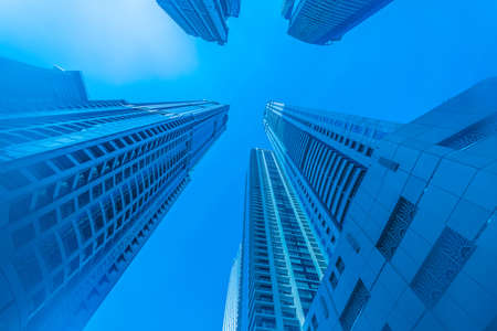 Tall Dubai Marina skyscrapers in UAEの写真素材
