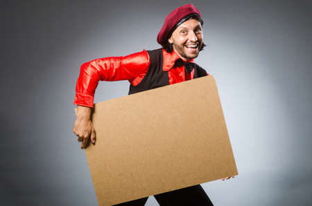 Man artist in art concept