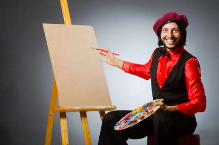 Man artist in art conceptの写真素材