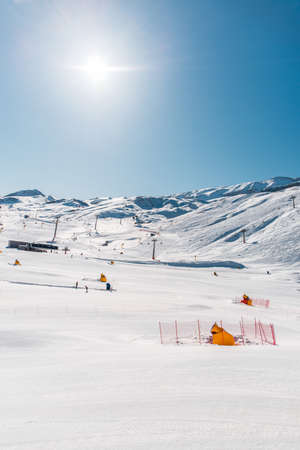 Winter mountains in Gusar region of Azerbaijanの写真素材