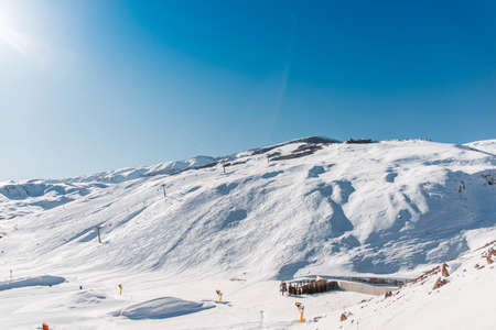 Winter mountains in Gusar region of Azerbaijan