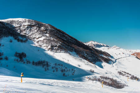Winter mountains in Gusar region of Azerbaijanの写真素材