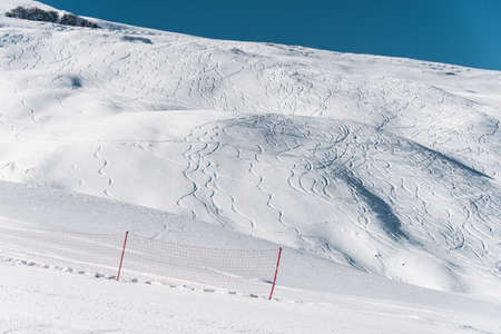 Winter mountains at ski resortの写真素材