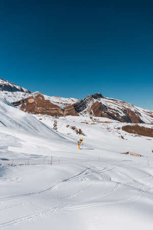 Winter mountains in Gusar region of Azerbaijanの写真素材