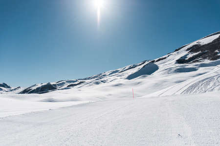 Winter mountains in Gusar region of Azerbaijanの写真素材