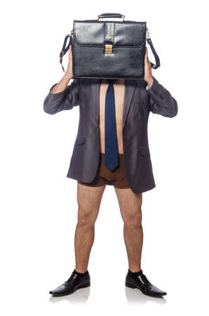 Funny man in business conceptの写真素材