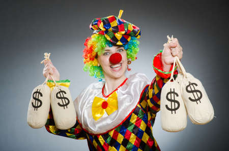 Funny clown in comical conceptの写真素材