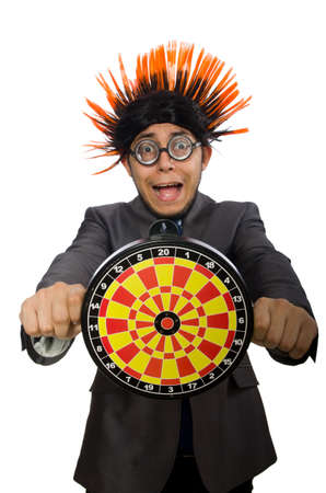 Funny man with mohawk hairstyleの写真素材