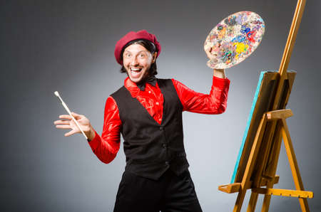 Man artist in art conceptの写真素材