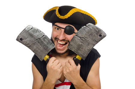 Man pirate isolated on the white backgroundの写真素材