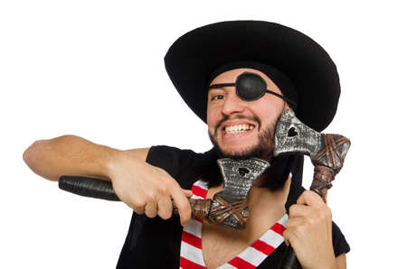 Man pirate isolated on the white backgroundの写真素材