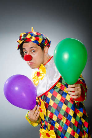 Funny clown in comical conceptの写真素材