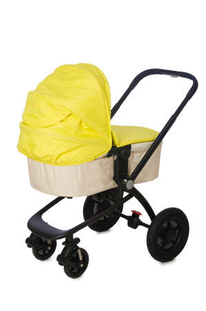 Child pram isolated on the white backgroundの写真素材