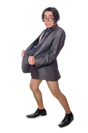 Funny man in business conceptの写真素材