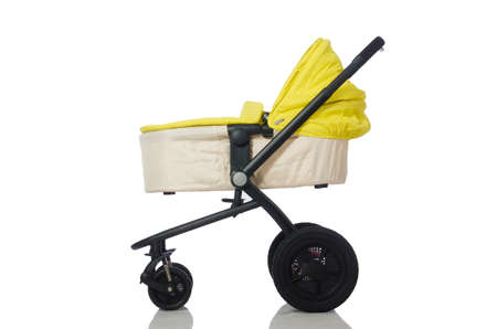 Child pram isolated on the white backgroundの写真素材