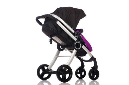 Child pram isolated on the white background