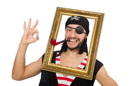 Man pirate isolated on the white backgroundの写真素材