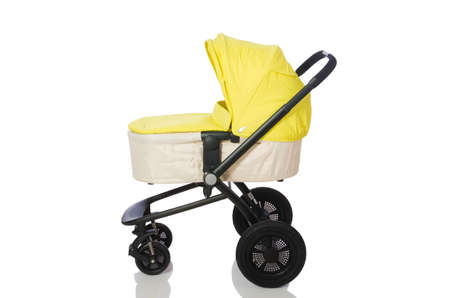 Child pram isolated on the white backgroundの写真素材