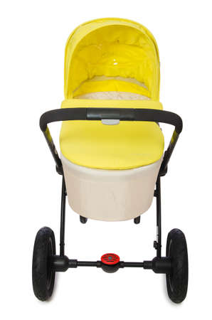 Child pram isolated on the white backgroundの写真素材
