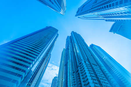 Tall Dubai Marina skyscrapers in UAEの写真素材