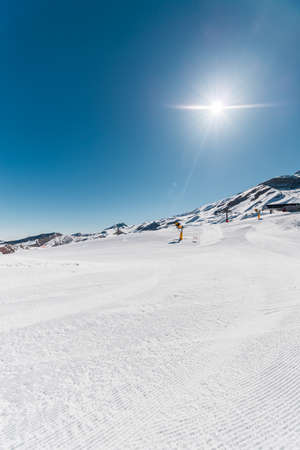 Winter mountains in Gusar region of Azerbaijanの写真素材