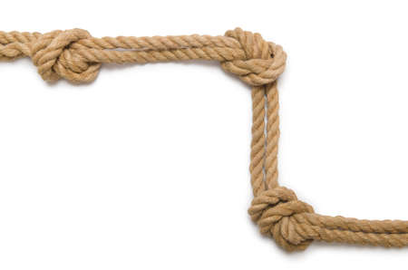 Concept with long hemp rope