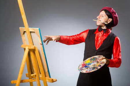 Man artist in art conceptの写真素材