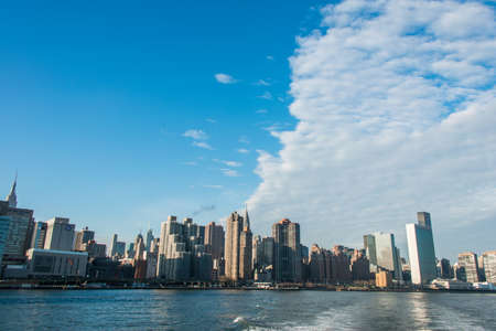 Panorama of downtown Manhattan in New Yorkの写真素材