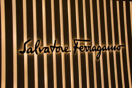 Singapore  - AUGUST 5, 2014: The Shoppes shopping mall on August 5 in Singapore , Singapore . Famous Brand shops at the Shoppes shopping mall in Marina Bay Sands hotelのeditorial素材