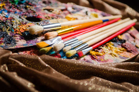 Artist palette in art concept
