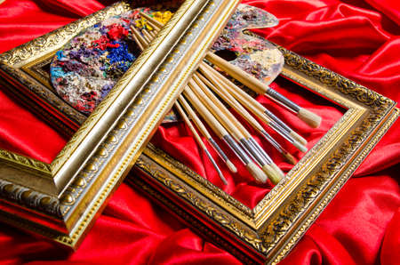 Artist palette in art concept