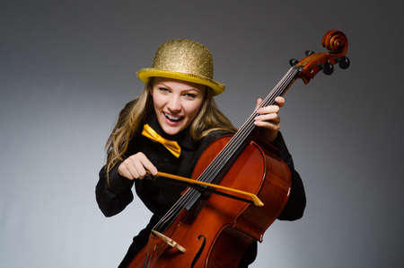 Young woman in musical conceptの写真素材