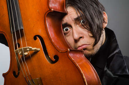 Man in musical art conceptの写真素材