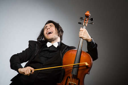 Man in musical art conceptの写真素材