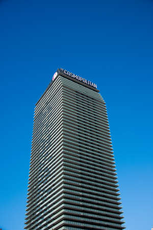 Las Vegas - DECEMBER 13, 2013: Las Vegas Casinos on December 13 in Las Vegas, USA. Las Vegas is a popular gambling destinationのeditorial素材