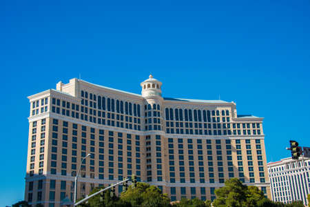 Las Vegas - DECEMBER 13, 2013: Las Vegas Casinos on December 13 in Las Vegas, USA. Las Vegas is a popular gambling destinationのeditorial素材