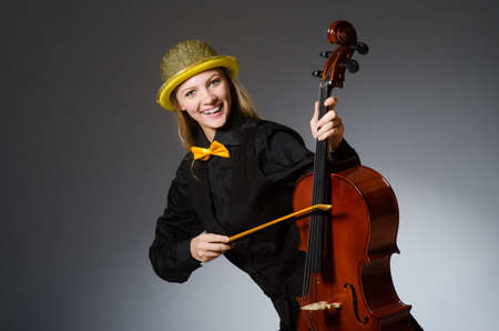 Young woman in musical concept