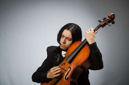 Man in musical art conceptの写真素材