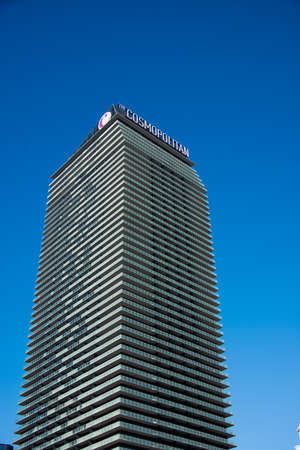 Las Vegas - DECEMBER 13, 2013: Las Vegas Casinos on December 13 in Las Vegas, USA. Las Vegas is a popular gambling destinationのeditorial素材