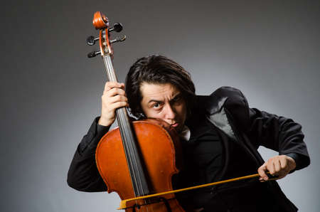 Man in musical art conceptの写真素材