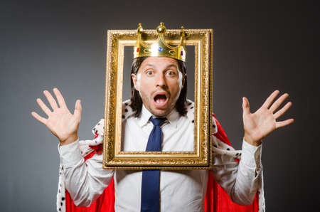 Young king businessman in royal concept