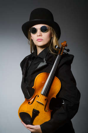 Woman in musical art conceptの写真素材