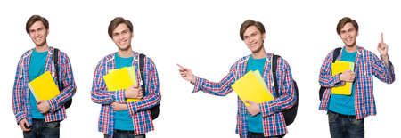 Composite photo of student with booksの写真素材