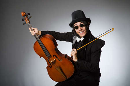 Man in musical art conceptの写真素材